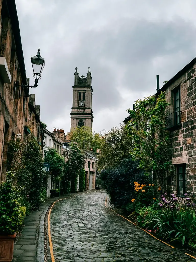 Circus Lane in Edinburgh, Scotland