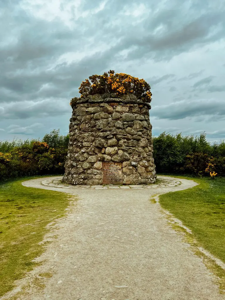Memorial of the Battle of Culloden at Culloden Battlefield.