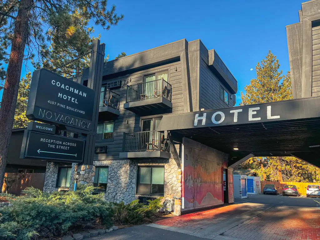 Where to stay in South Lake Tahoe, California: The Coachman Hotel.