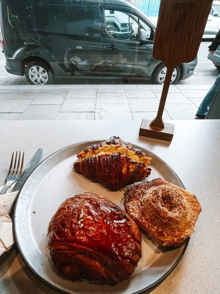 Plate of croissants from Bread41.