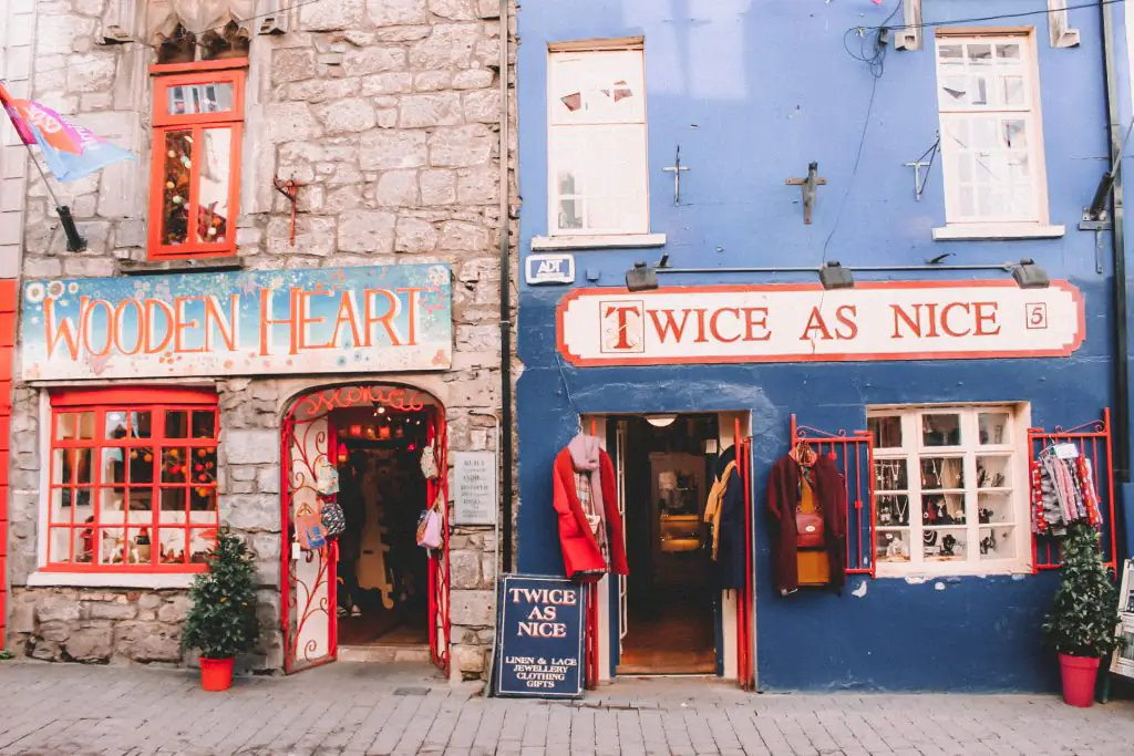 Shop fronts in Galway. Ireland.