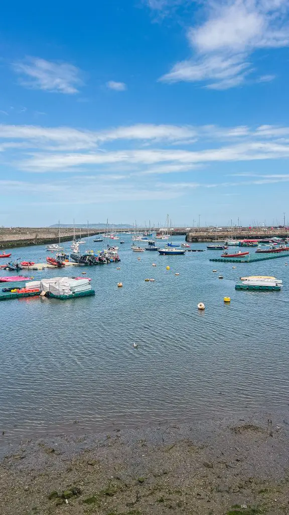 Harbor with boats in Dun Loaghaire Ireland
