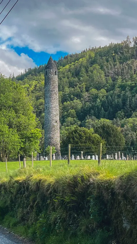Round Tower in Glendalough Ireland.