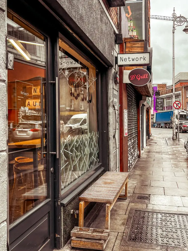 Exterior of Network Cafe in Dublin, Ireland.