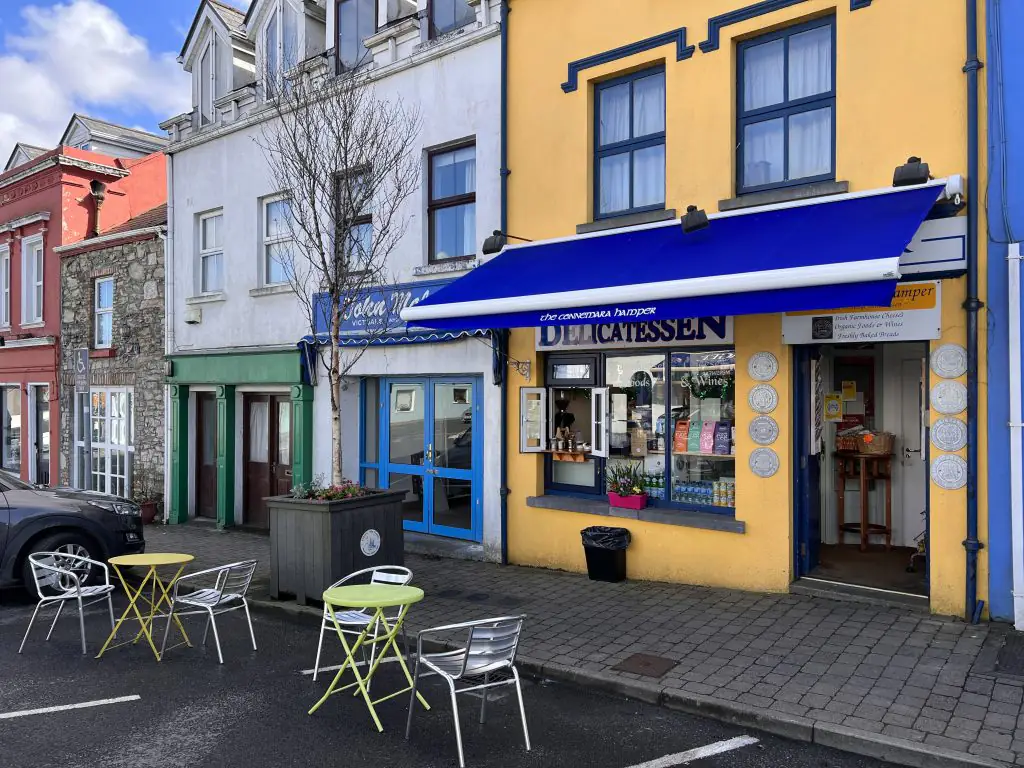 Shops in Clifden, Ireland.