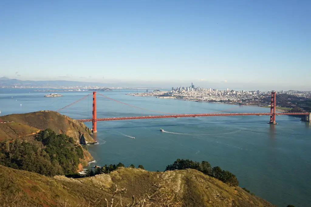 Hawk Hill Golden Gate Bridge viewpoint.
