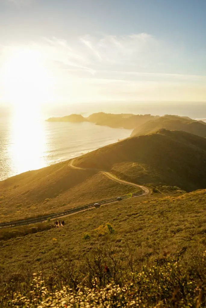 Marin Headlands at sunset.