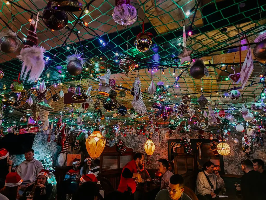 The decorations at the Ginger Man Pub in Dublin, Ireland. 