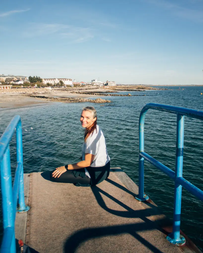 Me on the Blackrock Diving Tower in Galway, Ireland.