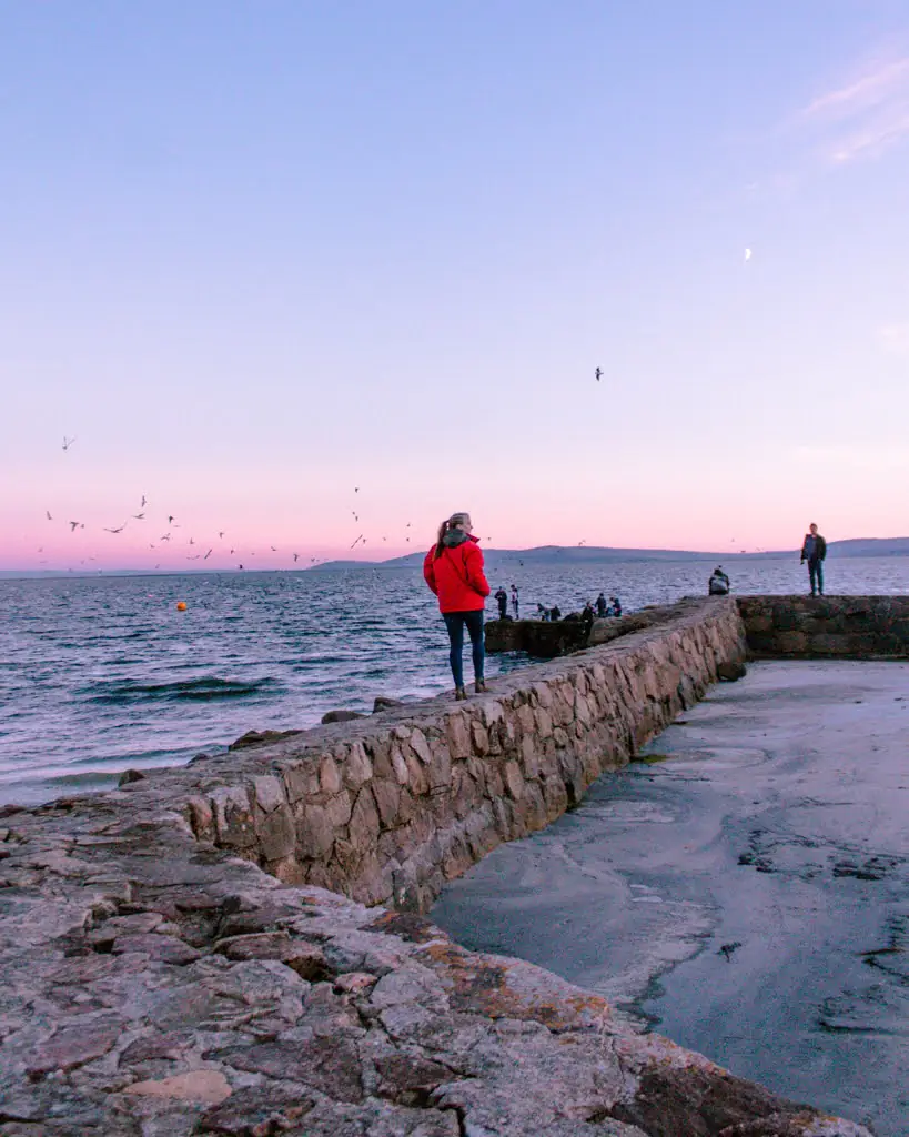 Sunset in Galway, Ireland.
