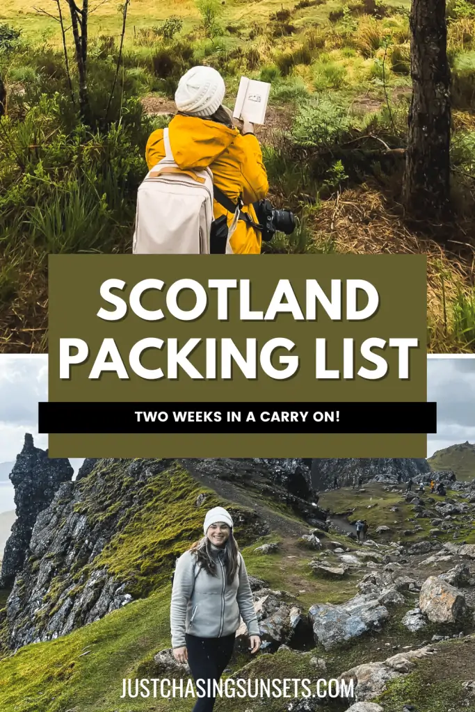Scotland packing list.