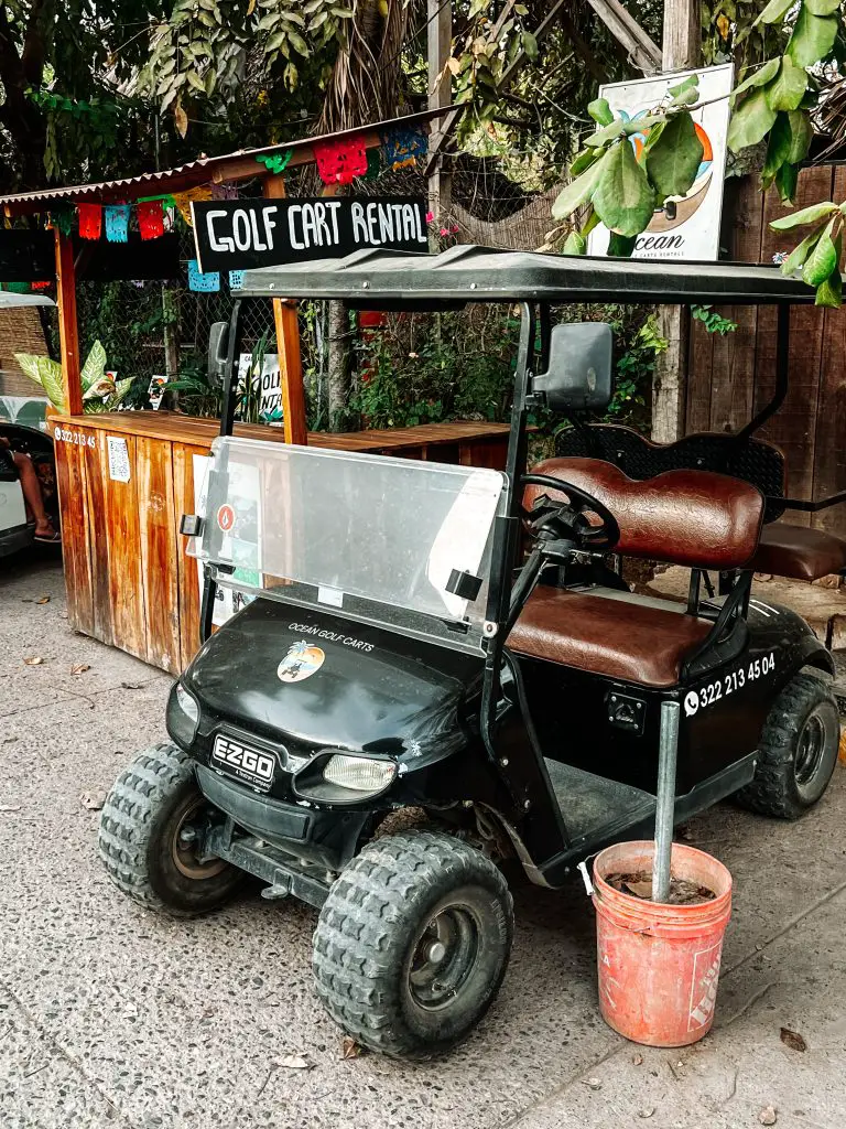 Golf cart in Sayulita