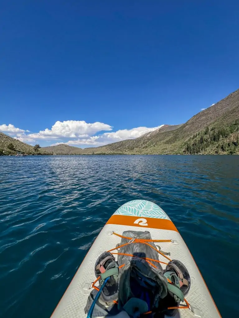 Paddleboarding on Convict Lake, California