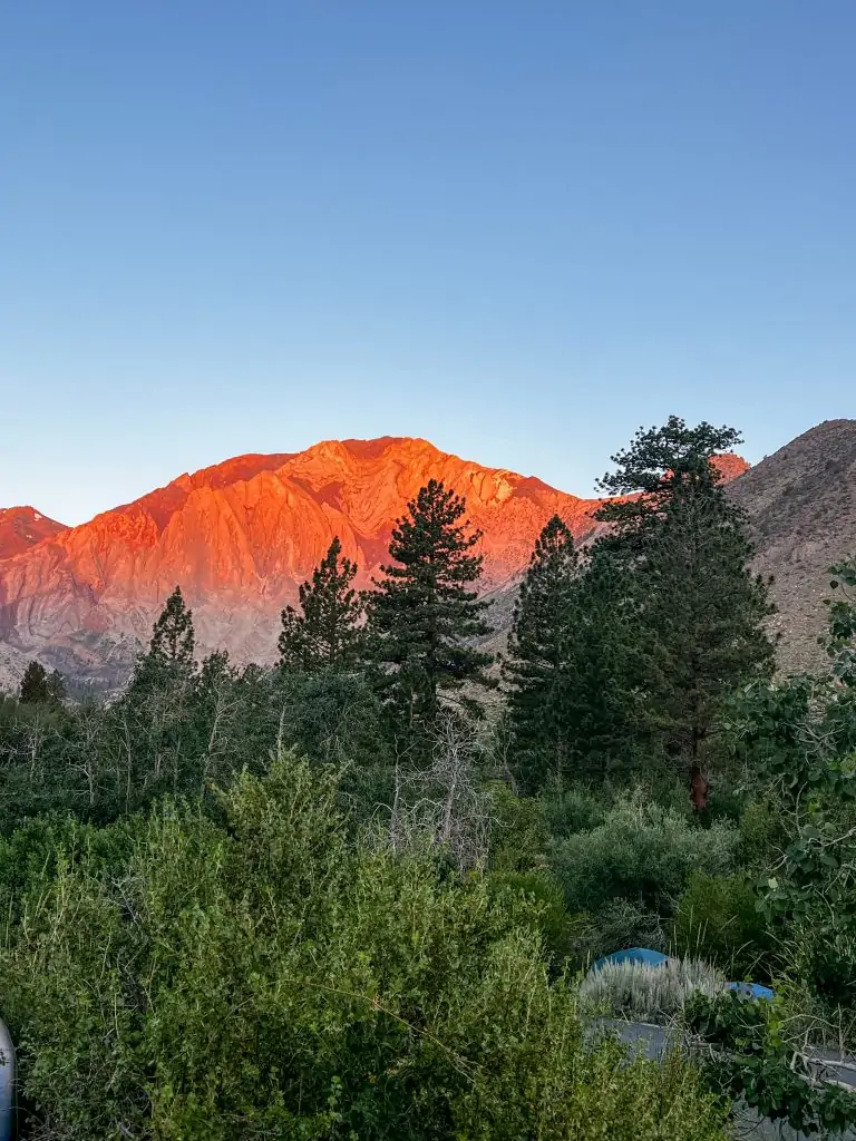 Sunrise at Convict Lake Campground