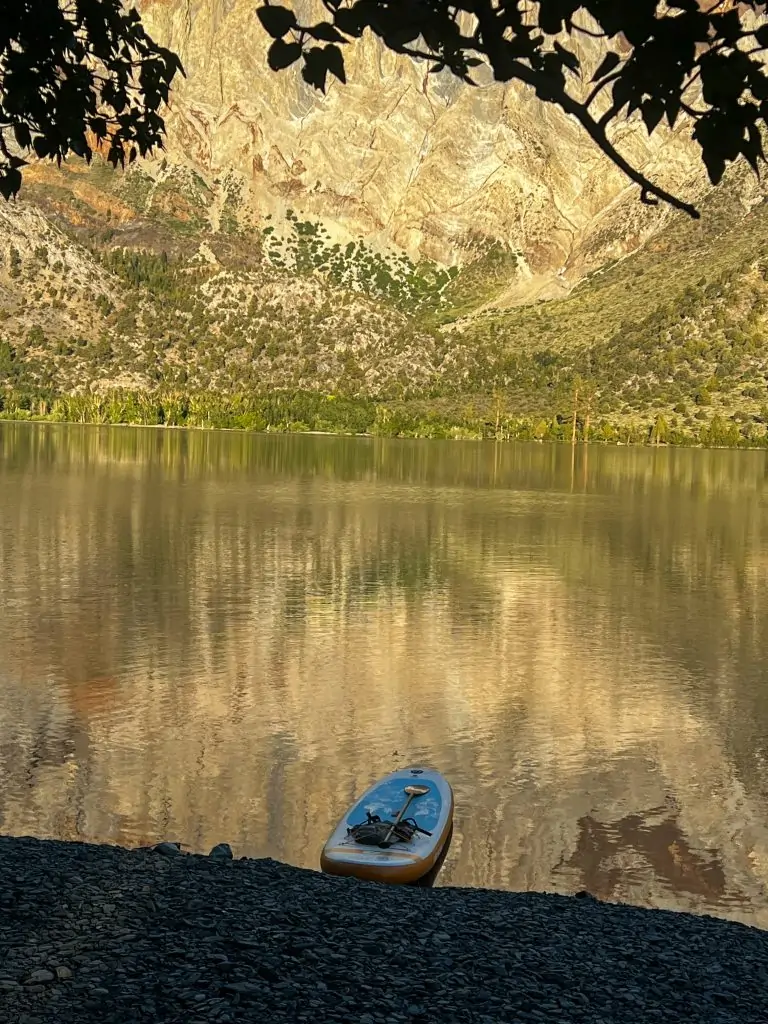 Paddleboarding on Convict Lake, California