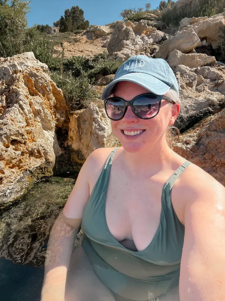 Me sitting in Travertine hot springs near June Lake, California.