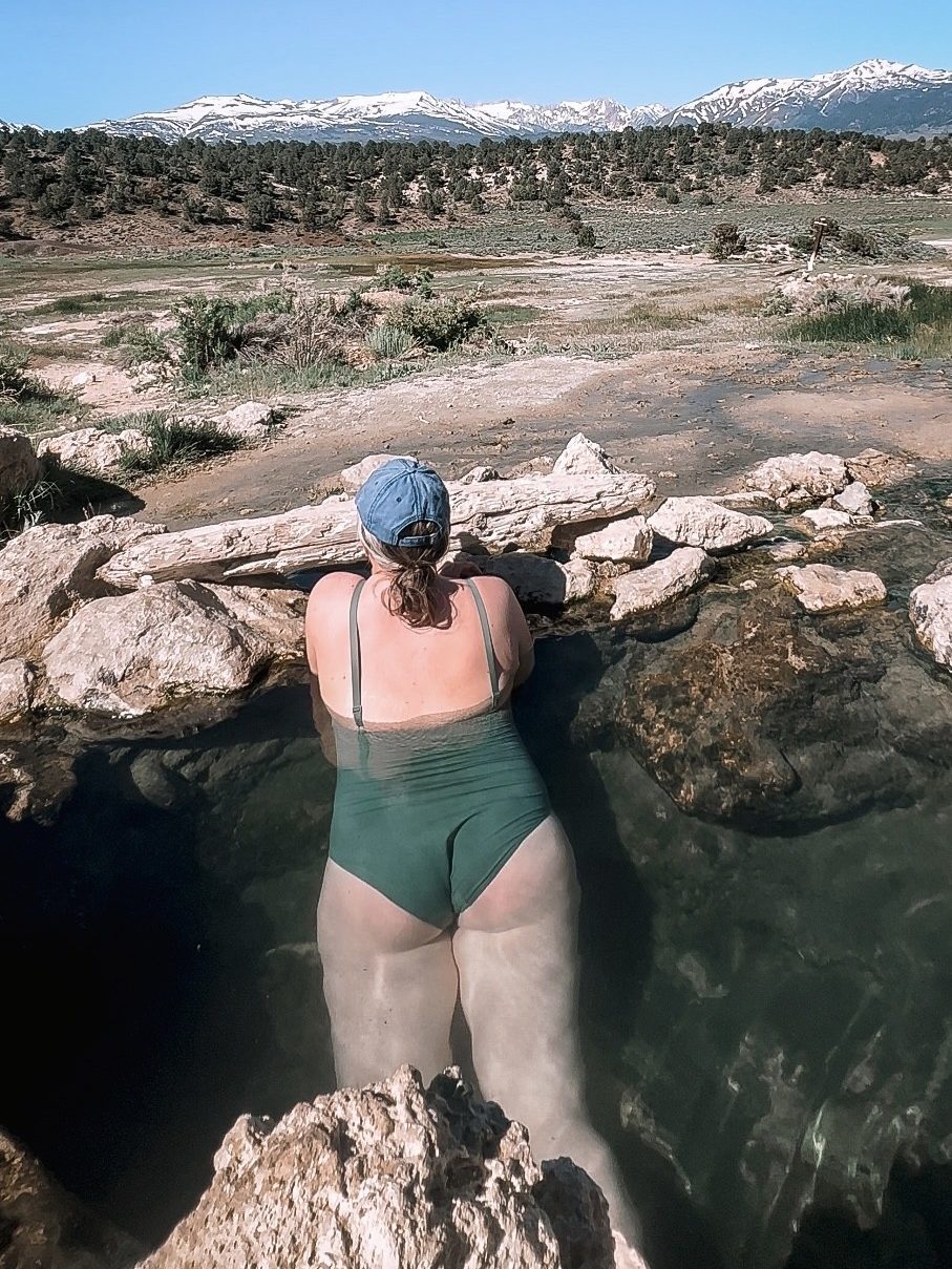 Me sitting in Travertine hot springs near June Lake, California.
