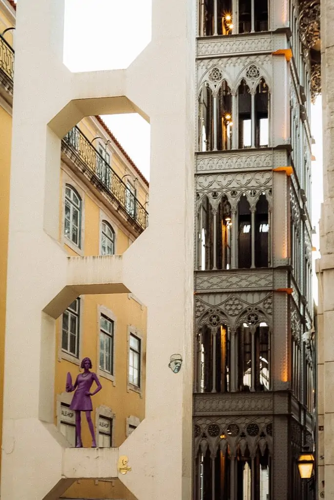 Santa Justa Lift in Lisbon, Portugal.