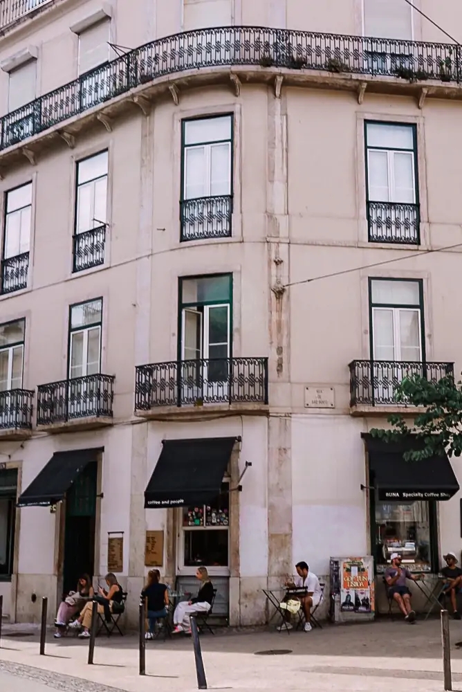 Cafe in Lisbon, Portugal.
