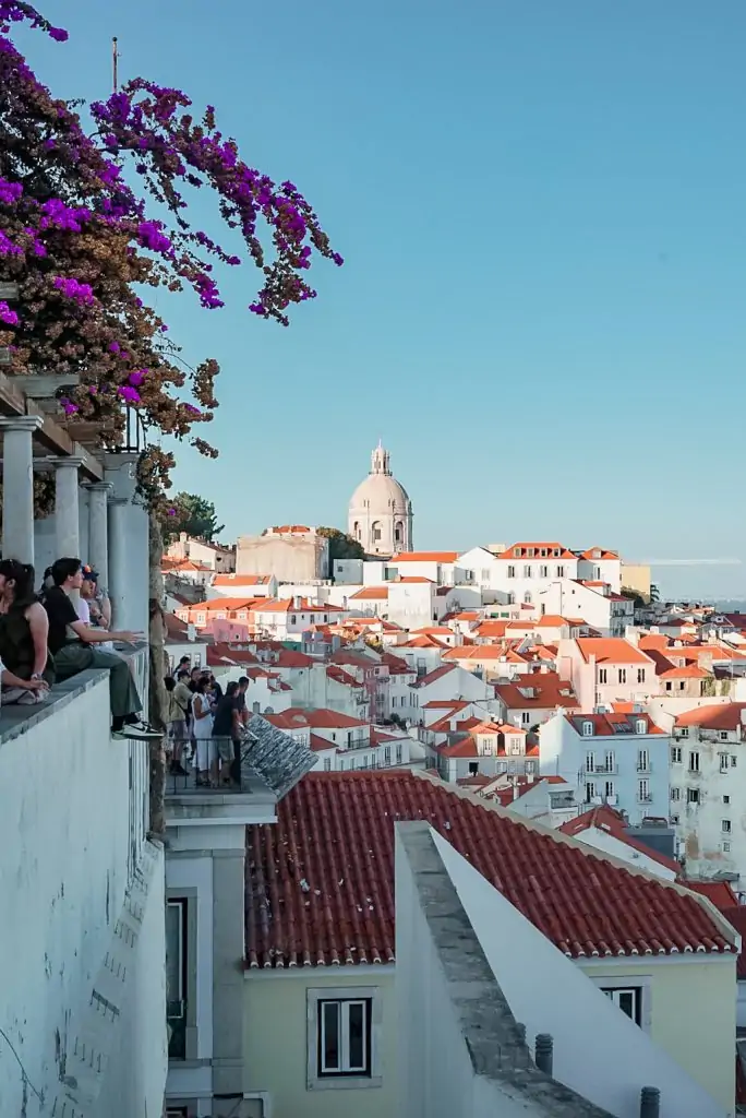 View of Lisbon from Miradouro Santa Luzia.