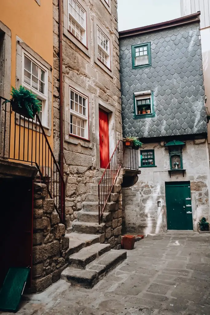 Courtyard in Porto, Portugal.