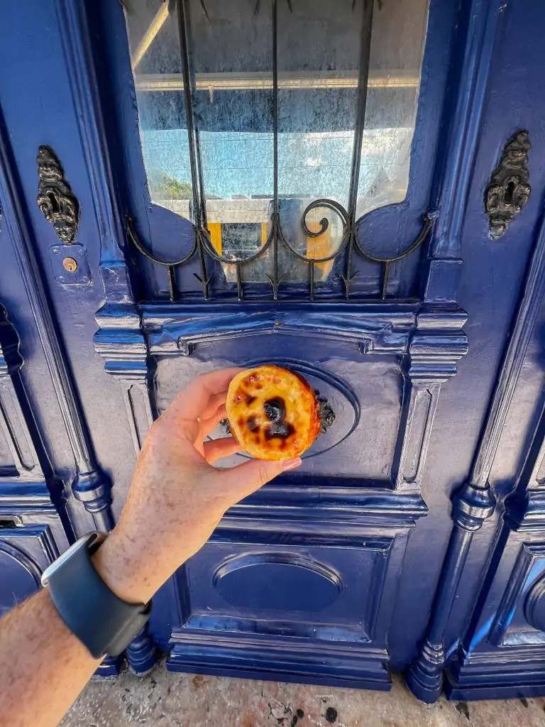 Pastéis de Belém pastry in Lisbon, Portugal.