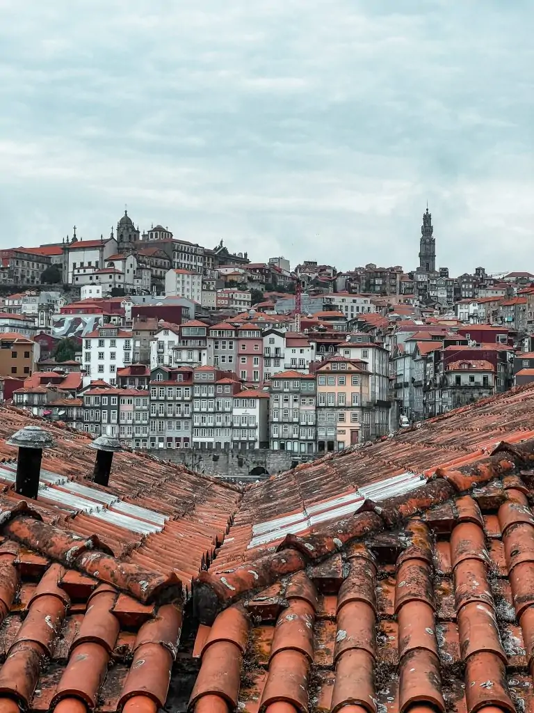 View of Porto from the House of Sandeman Hostel.
