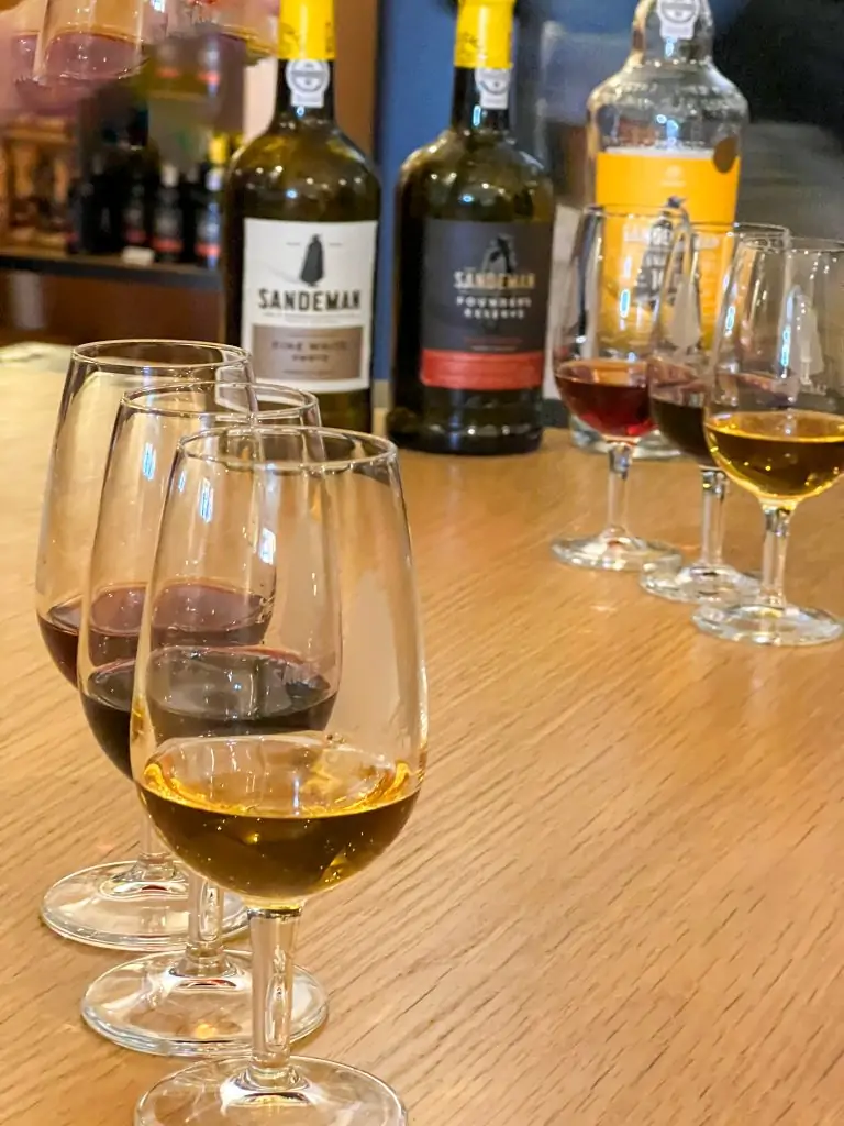Port wine tasting in Porto, Portugal.