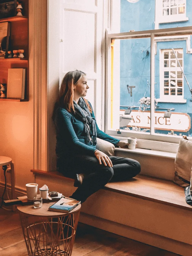 The coveted window seat at Coffeewerk + Press in Galway