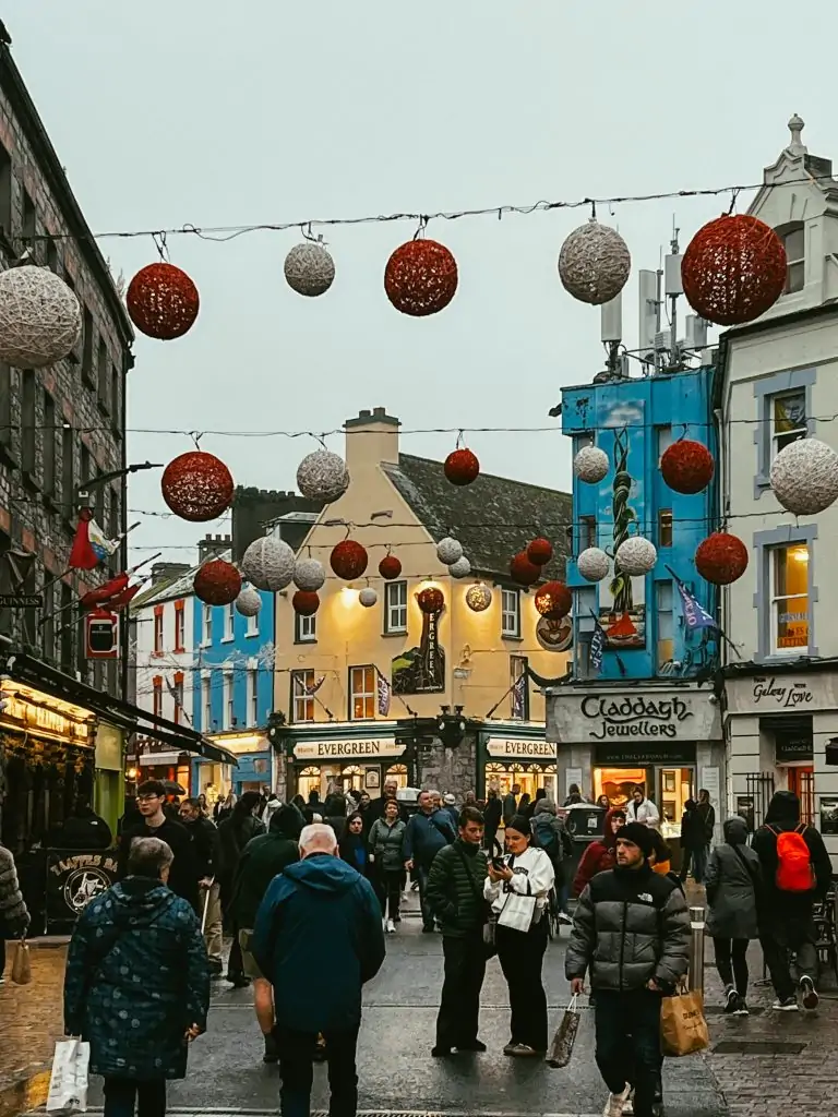 Pedestrian street in Galway, Ireland.