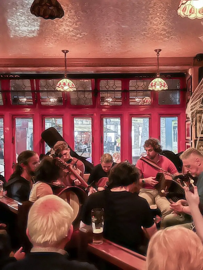 Musicians in a pub in Galway, Ireland.