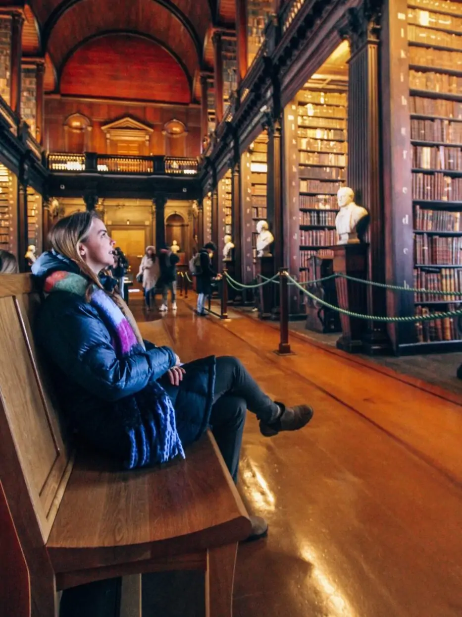 Me in the Long Room Library, Dublin, Ireland.