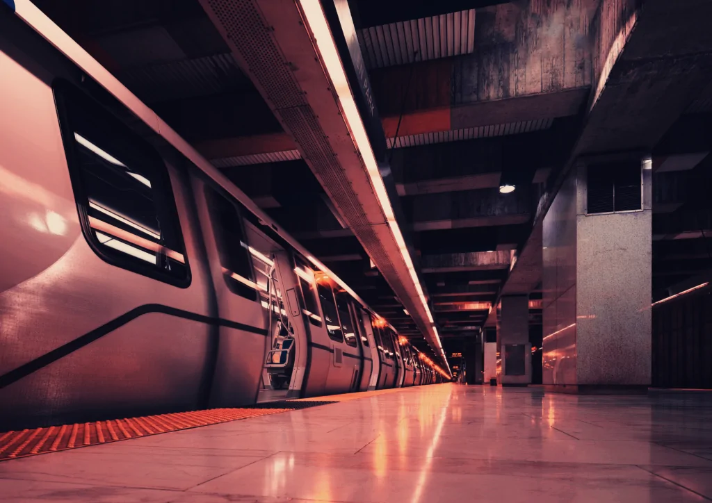 BART train in San Francisco, CA.