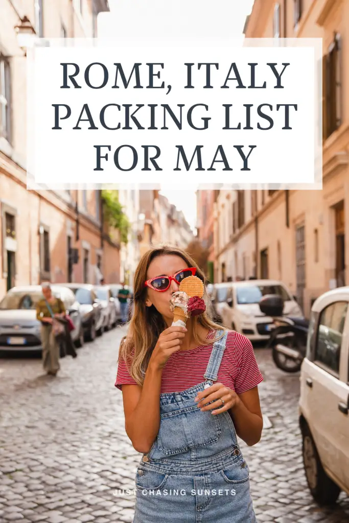 Rome packing list for May.
