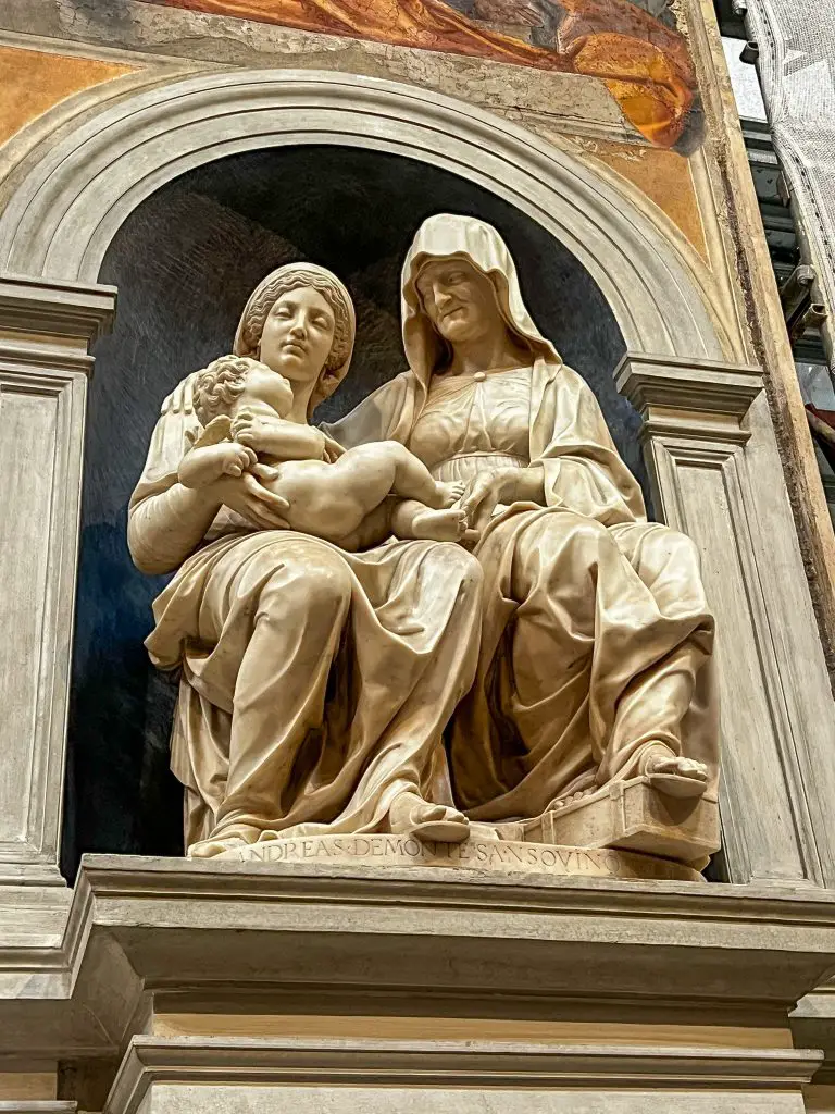 Madonna with child and St. Anne in Basilica of Saint Augustine in Rome, Italy.