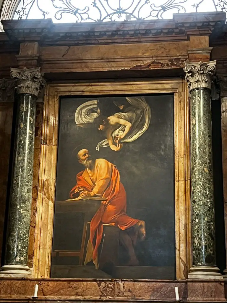 Caravaggio in Church of Saint Louis of the French