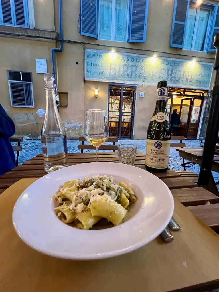 Dinner at La Barrique in Monti, Rome, Italy.