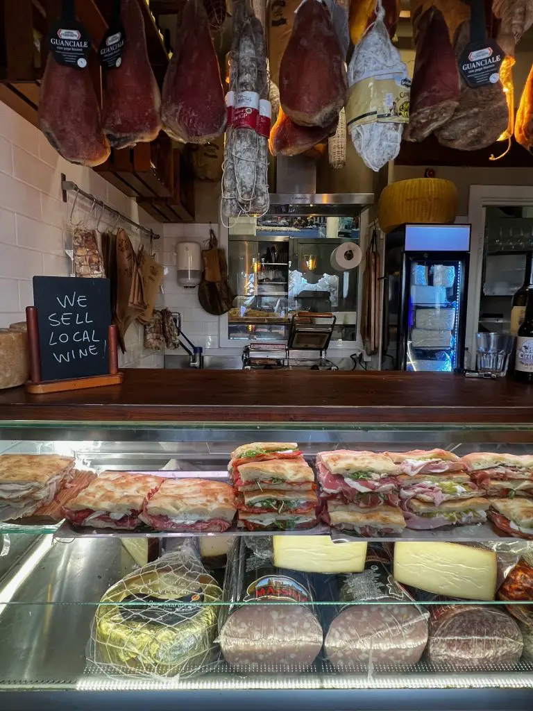 Mizio's Street food sandwich in Monti, Rome, Italy.