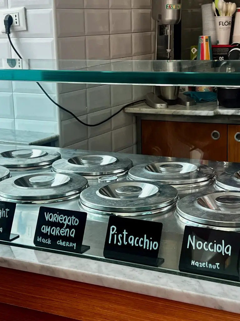 Flor Gelato in Monti, Rome, Italy.