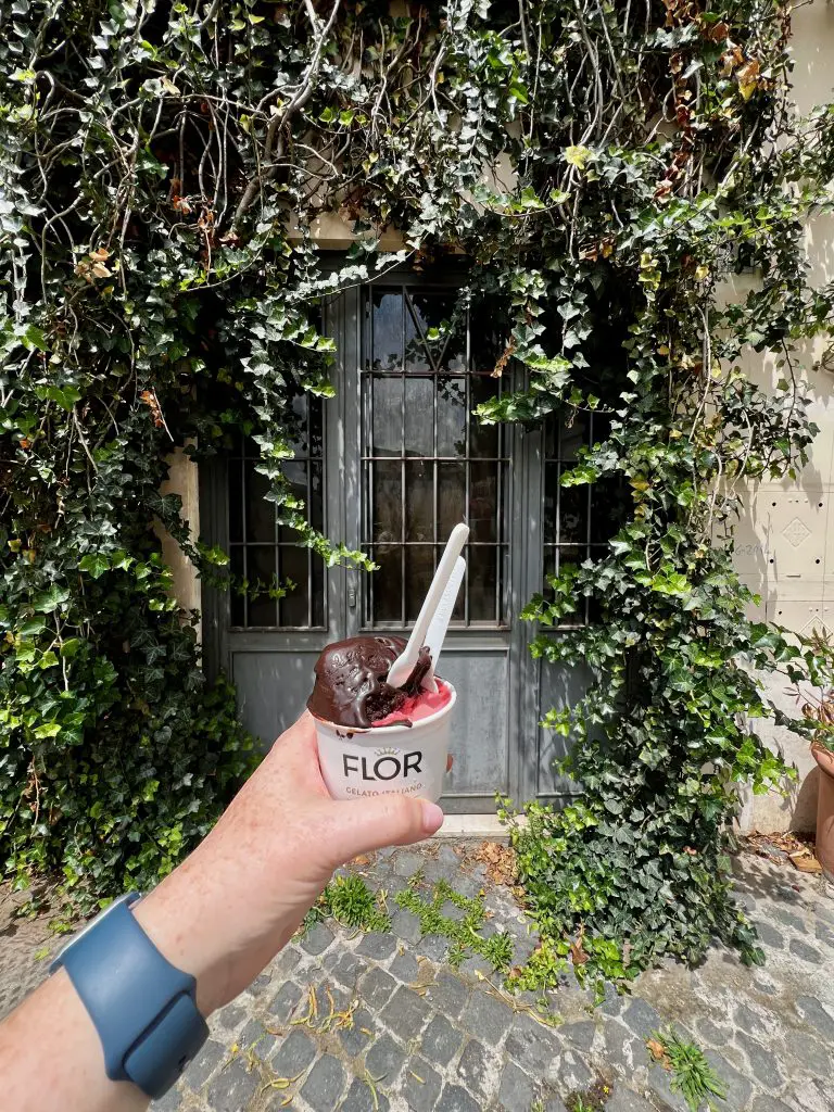 Flor Gelato in Monti, Rome, Italy.