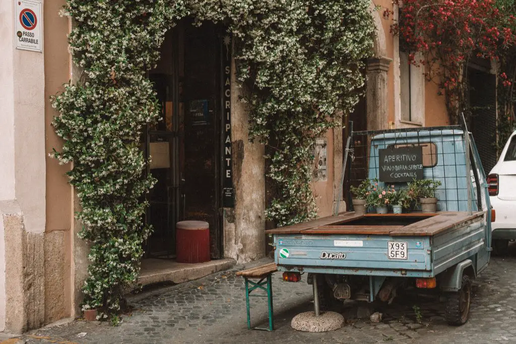Streets of Monti, Rome, Italy.