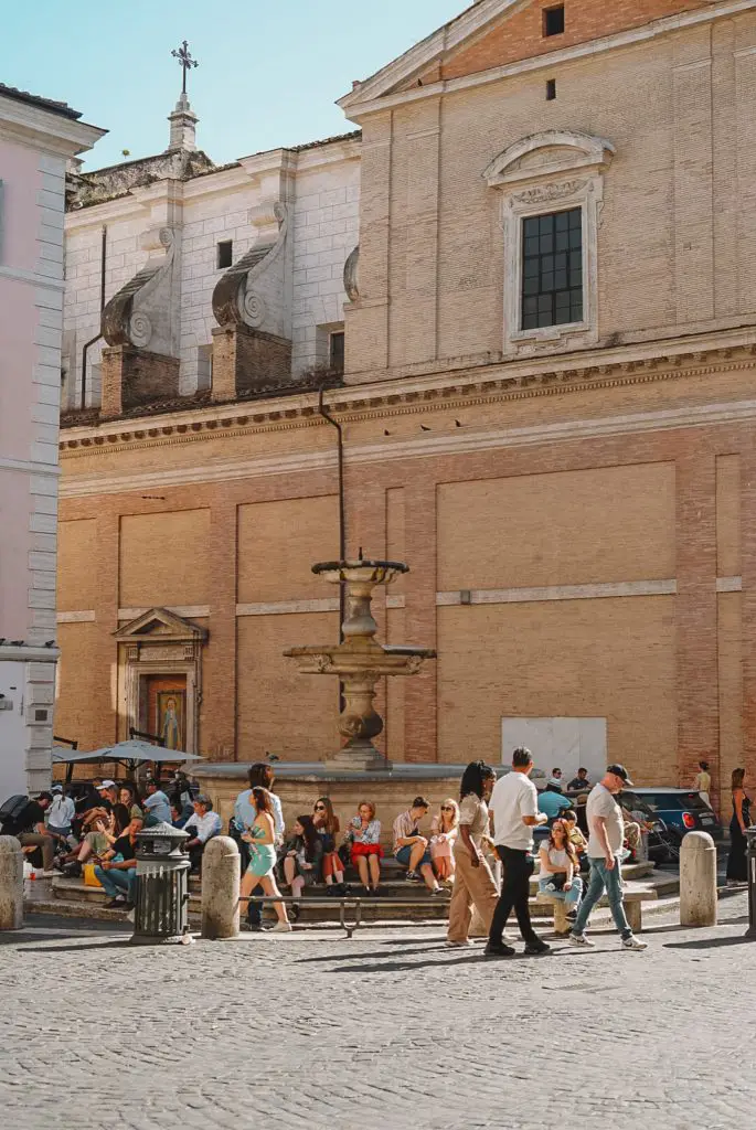 Piazza della Madonna Dei Monti in Monti, Rome, Italy.