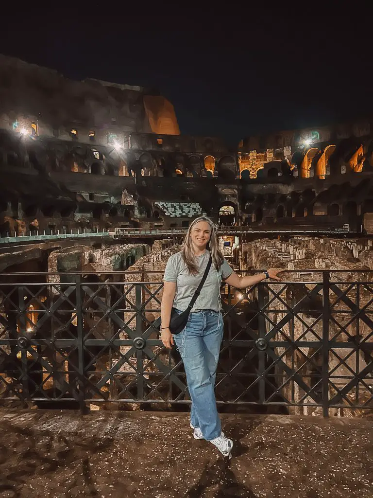 Roman Colosseum at night