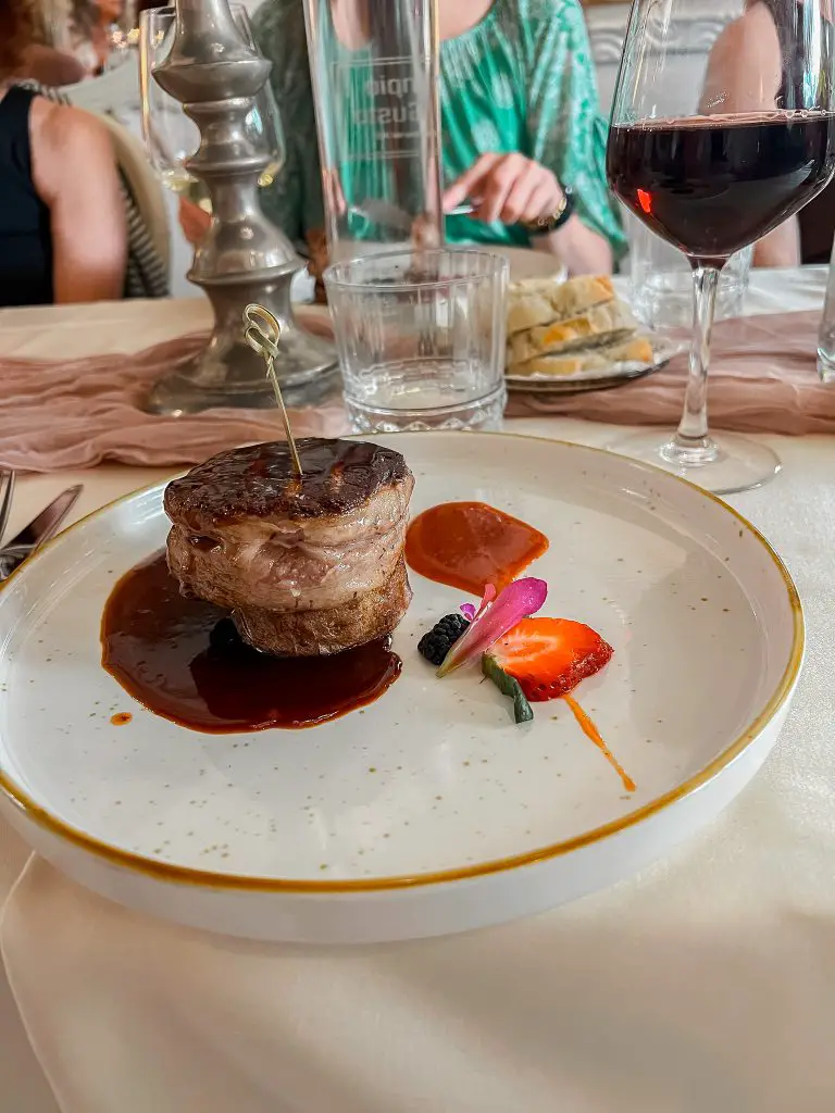 Steak at Il Tempio del Gusto in Spoleto, Italy. 