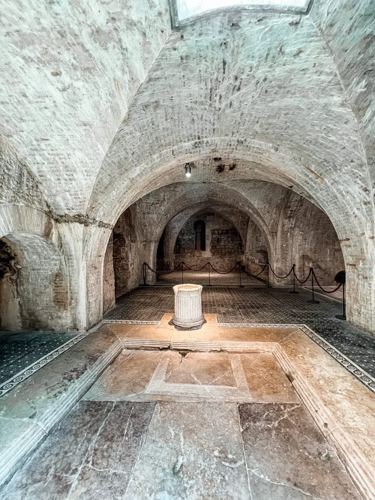 Entry way to Casa Romana in Spoleto, Italy.