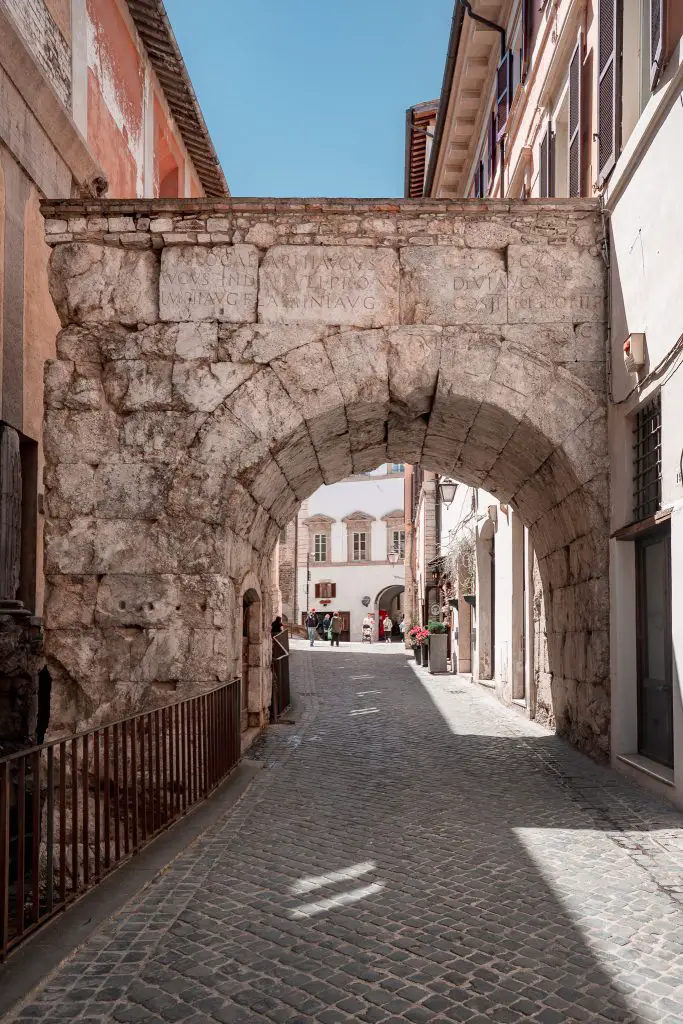 Arco di Druso in Spoleto, Italy.