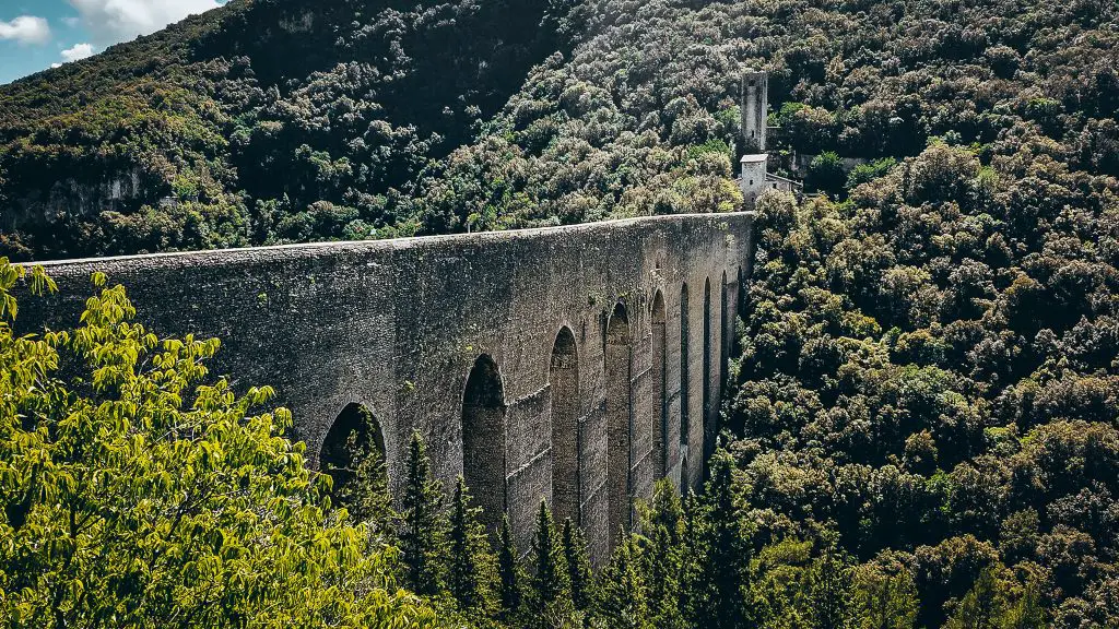 Ponte delle Torri in Spoleto, Italy.