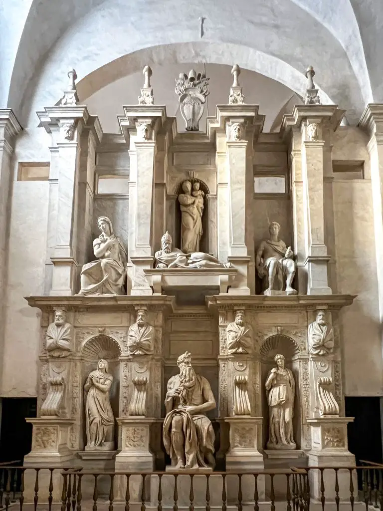 Moses in St. Peter in Chains in Rome, Italy.