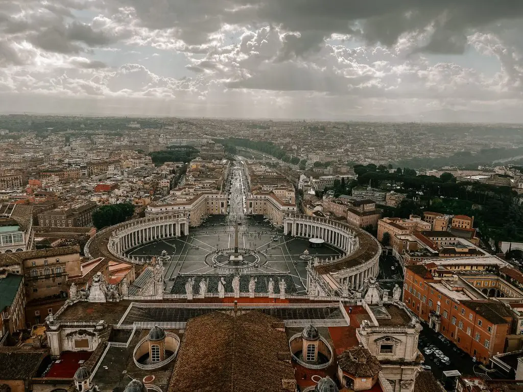 View of Vatican City from St. Peter's Basilica Dome