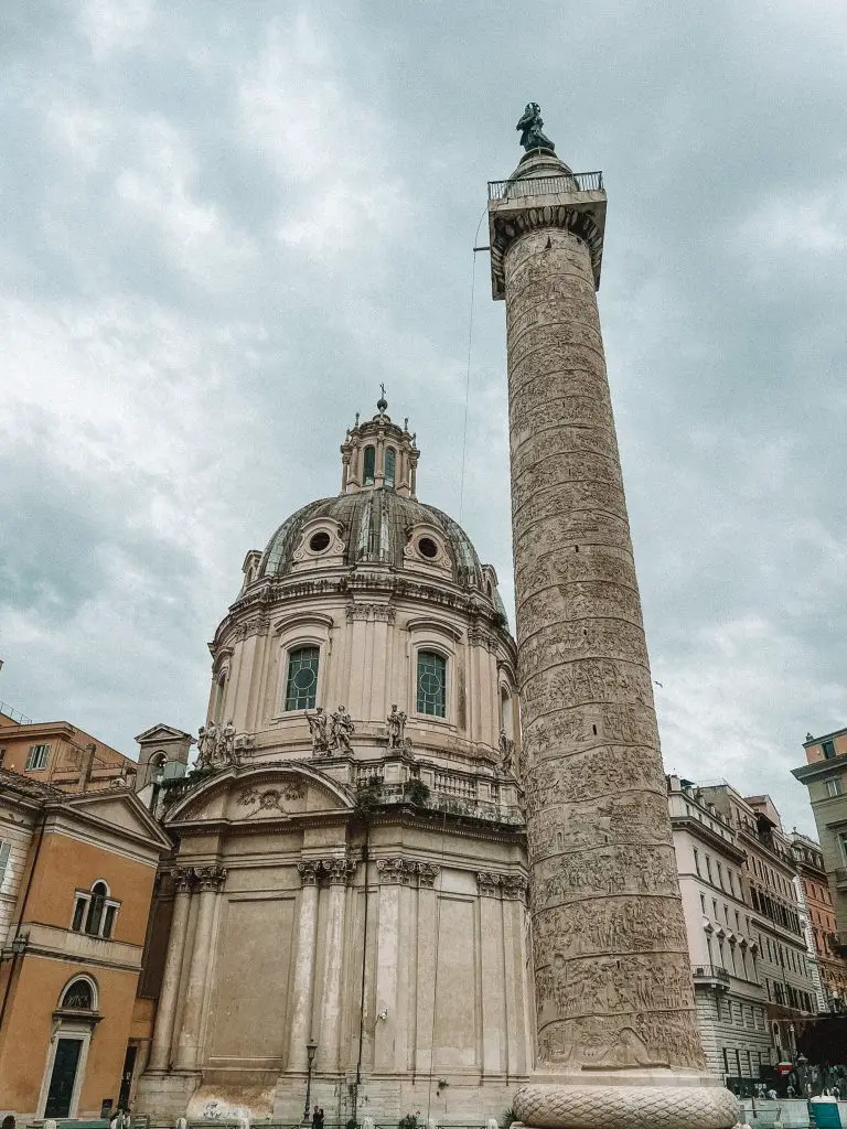 Trajan's Column in Trajan's Forum, Rome, Italy.
